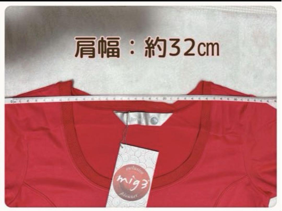 アライブン　インベル　レディース　カラーTシャツ半袖 レッドM④ アライブンインベルレディースカラーTシャツ半袖 レッドM④