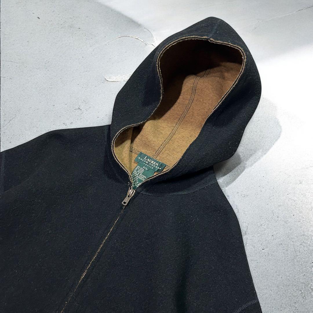 トップス 90s RALPH LAUREN Wool Nylon Zip Parka L