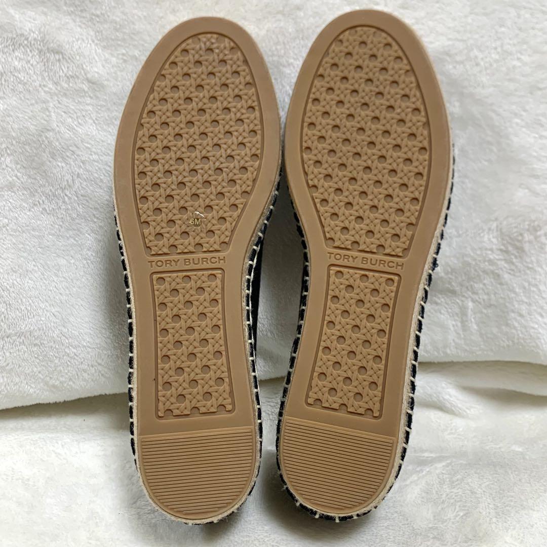 専用TORY BURCH 2WAY リボン エスパドリーユ フラットシューズ