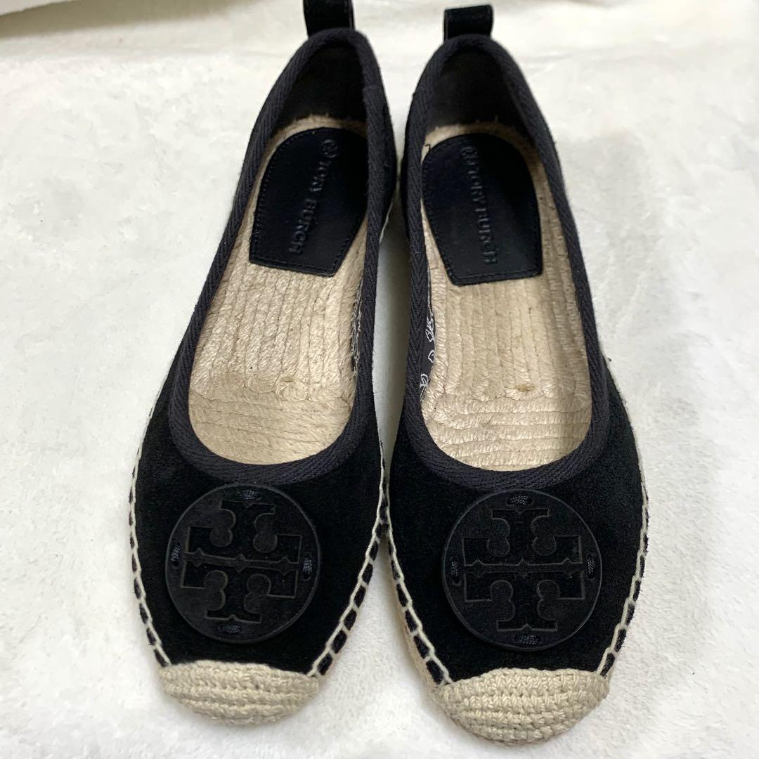 専用TORY BURCH 2WAY リボン エスパドリーユ フラットシューズ
