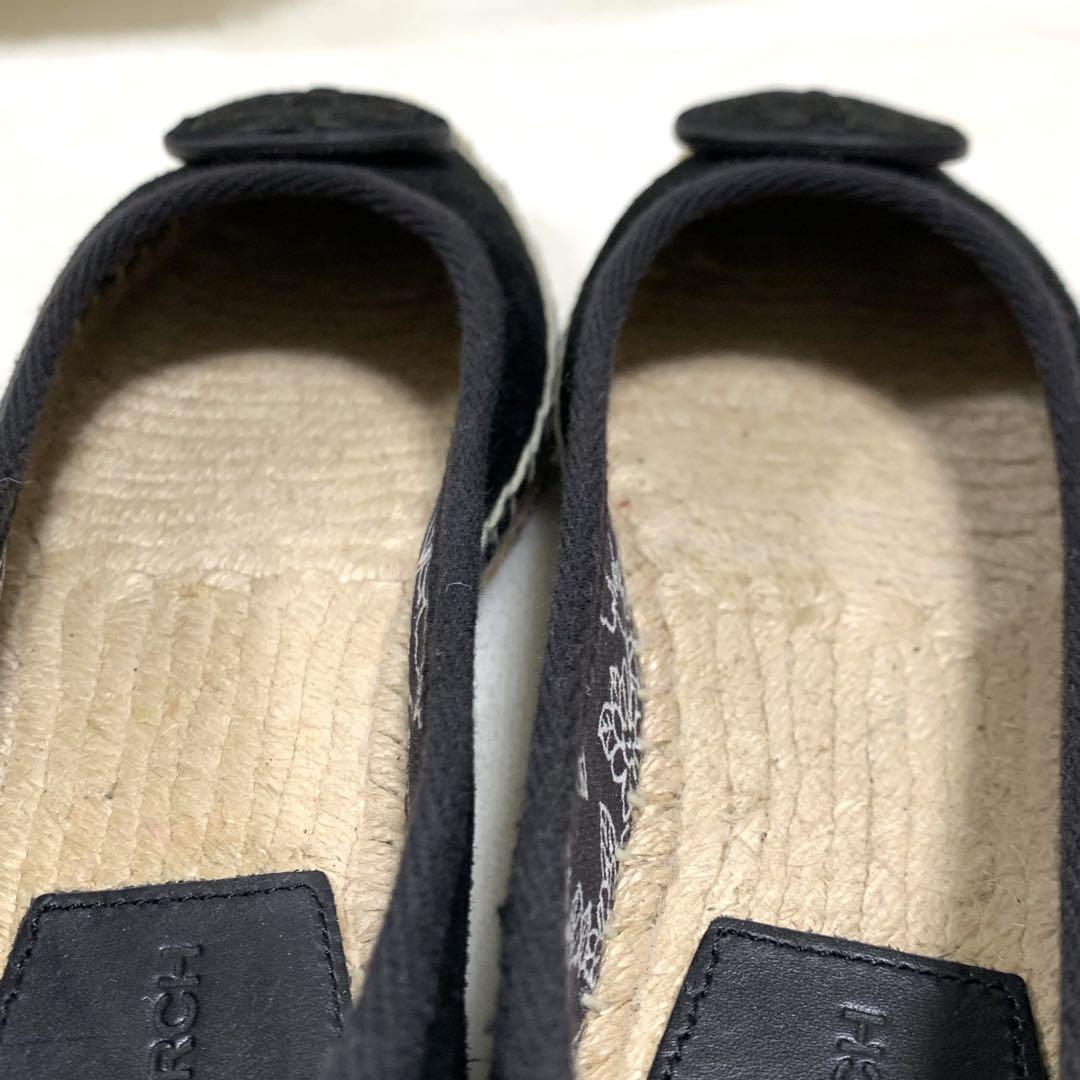 専用TORY BURCH 2WAY リボン エスパドリーユ フラットシューズ