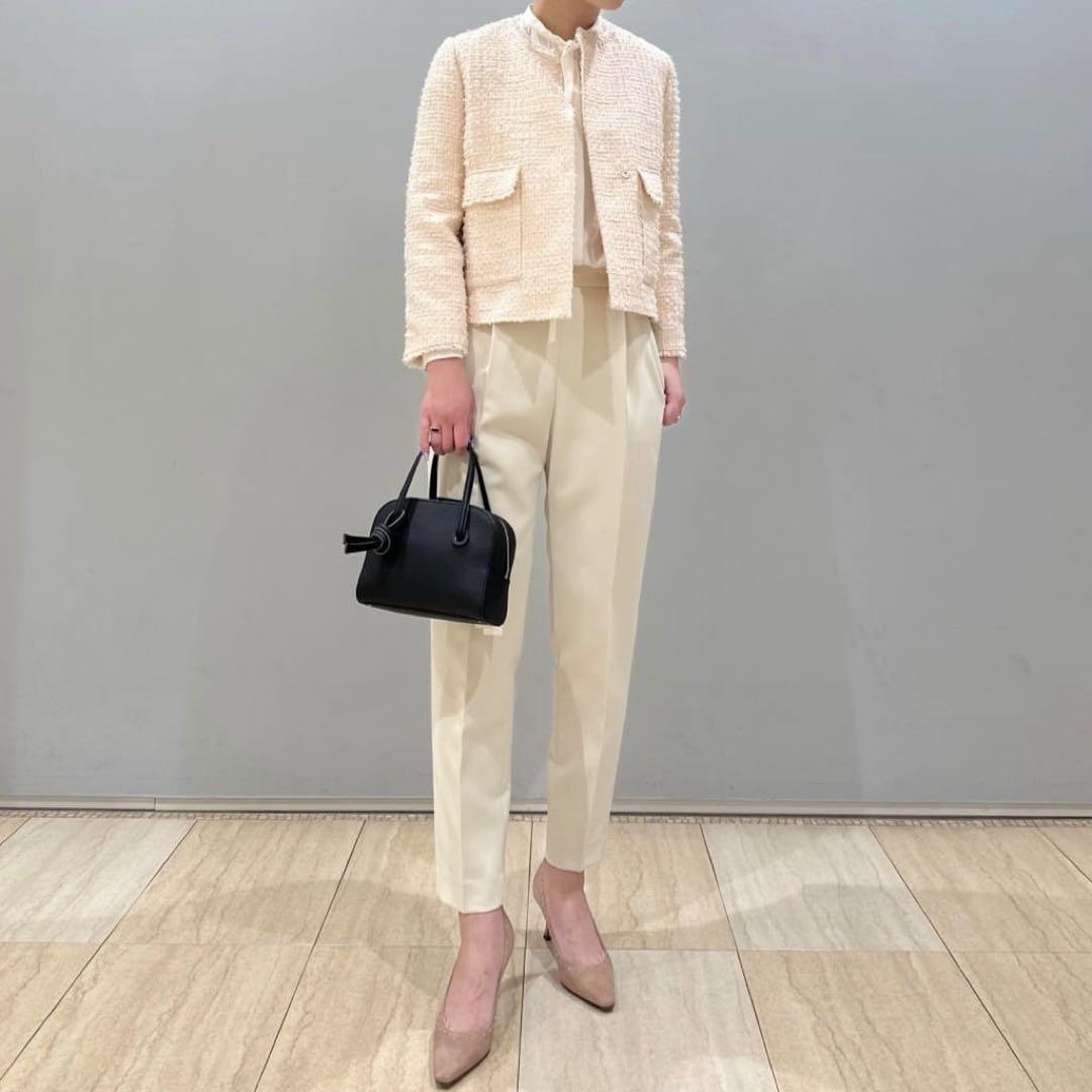 美品 Ballsey ミックスヤーンツイード ノーカラージャケット 36