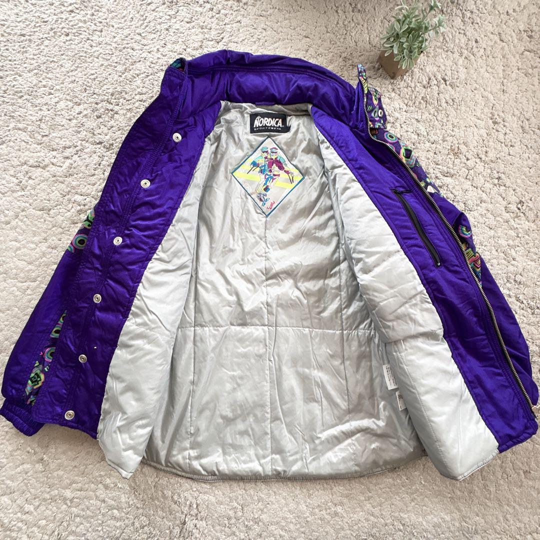【NORDICA】新品 スキーウェア スノボ M 紫 幾何学模様 パープル 防寒