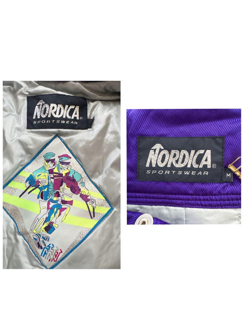【NORDICA】新品 スキーウェア スノボ M 紫 幾何学模様 パープル 防寒