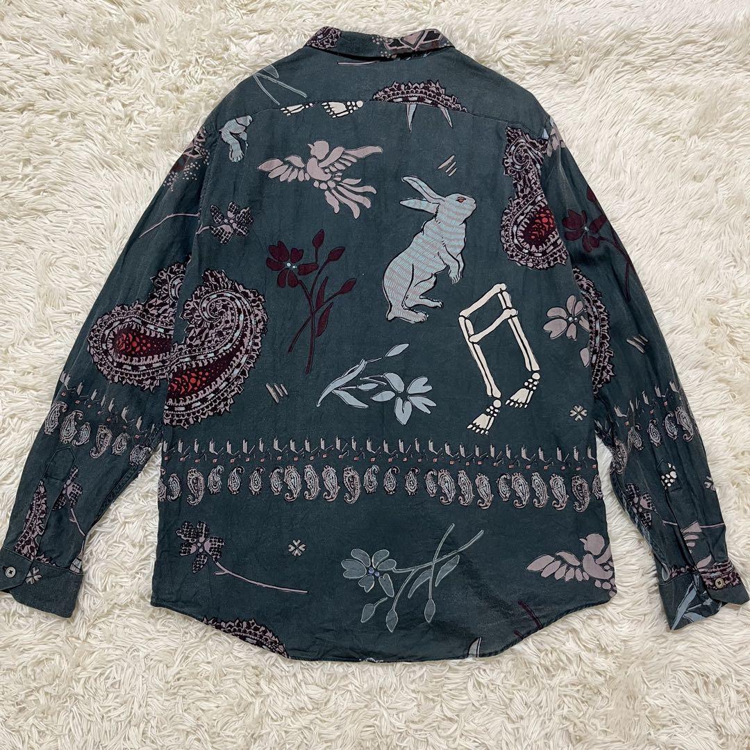 Paul Smith ポールスミス 長袖シャツ アニマル うさぎ ペイズリー L