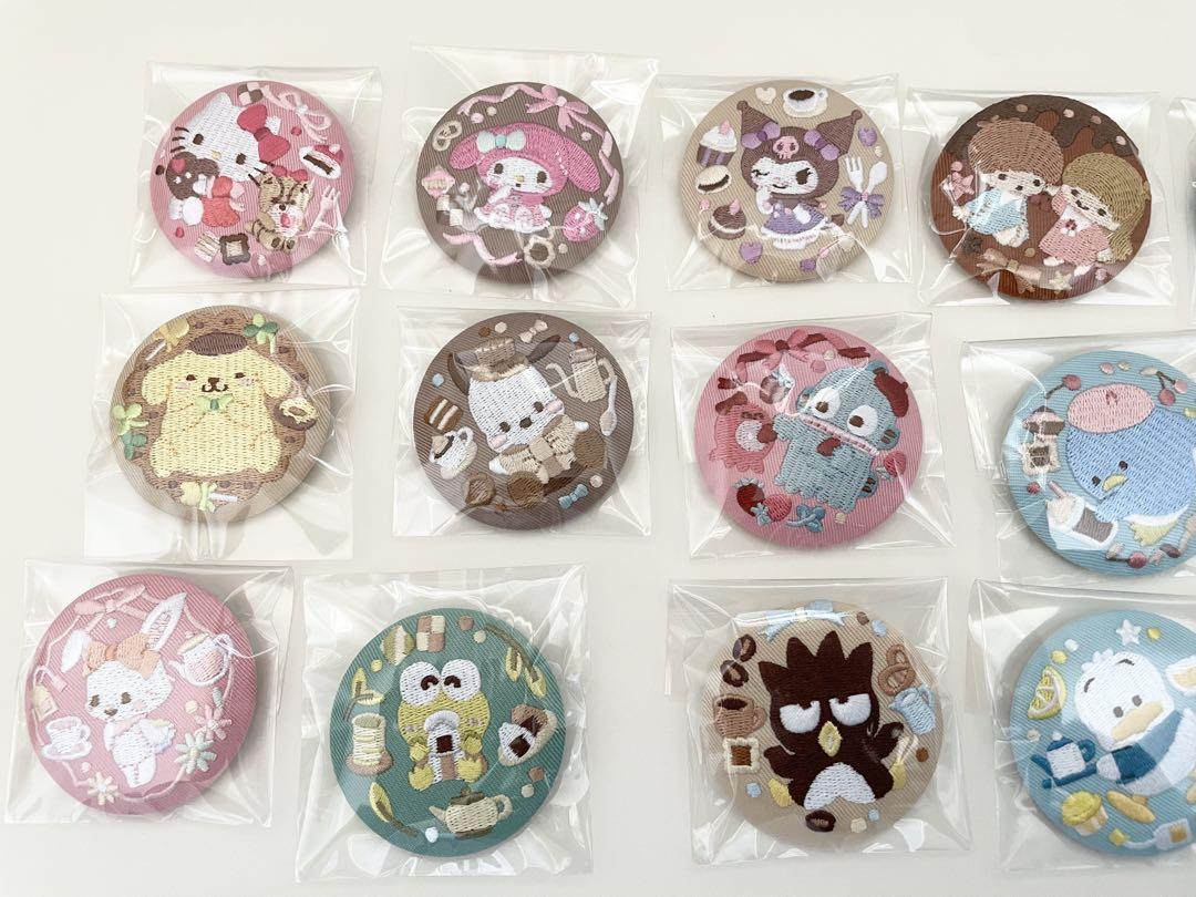 サンリオ　刺繍缶バッジ　食玩　コンプリート　まとめ売り　クッキー