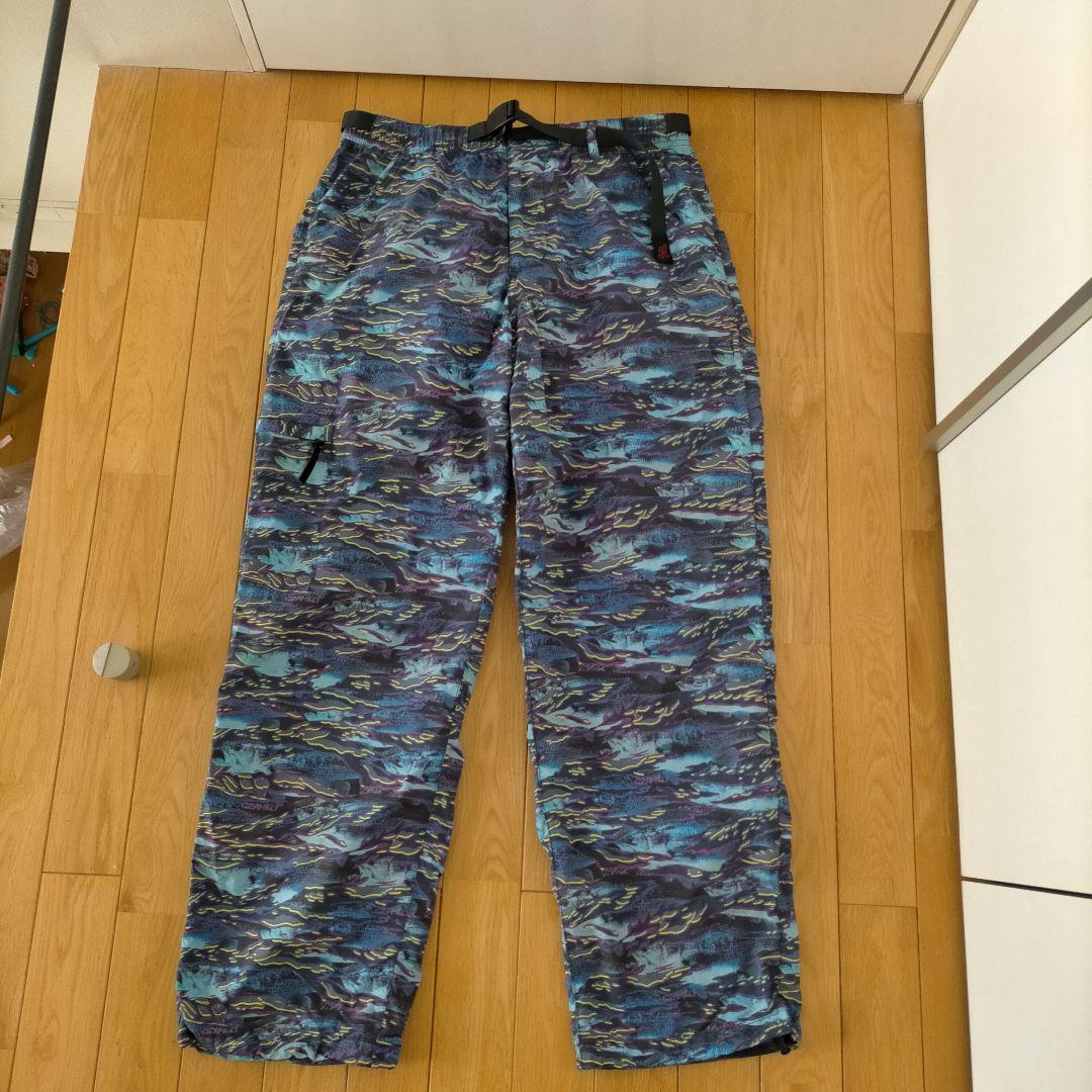 【L】グラミチ 迷彩柄 アウトドアパンツ 青 紫 黄色 水色 5,800円