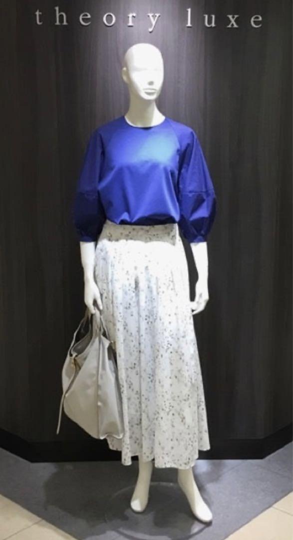 セオリーリュクス theory luxe プリーツスカート ネイビー
