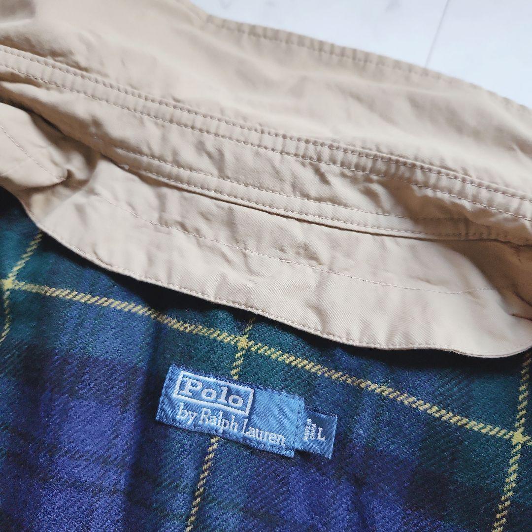 美品 ラルフローレン チェック中綿ライナー付 トレンチコート ベージュL 美品 ラルフローレン チェック中綿ライナー付 トレンチコート ベージュL