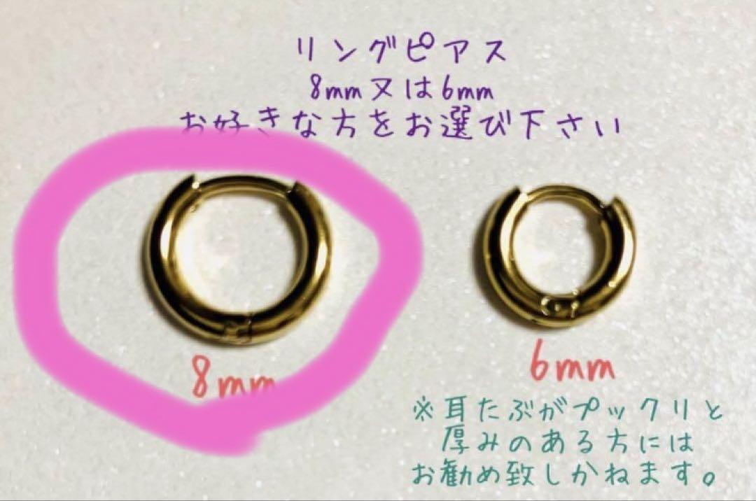 kurehaさま専用ページ 露伴先生密漁海岸編寄りチェーンB×8mmピアスリング