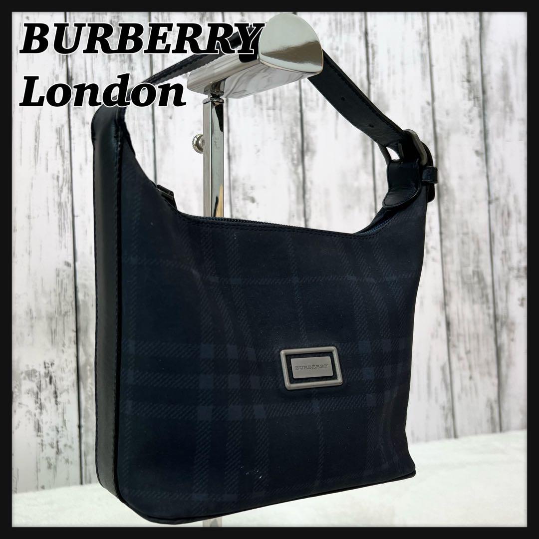 BURBERRY ミニハンドバッグ ロゴプレート マット ワンショルダー