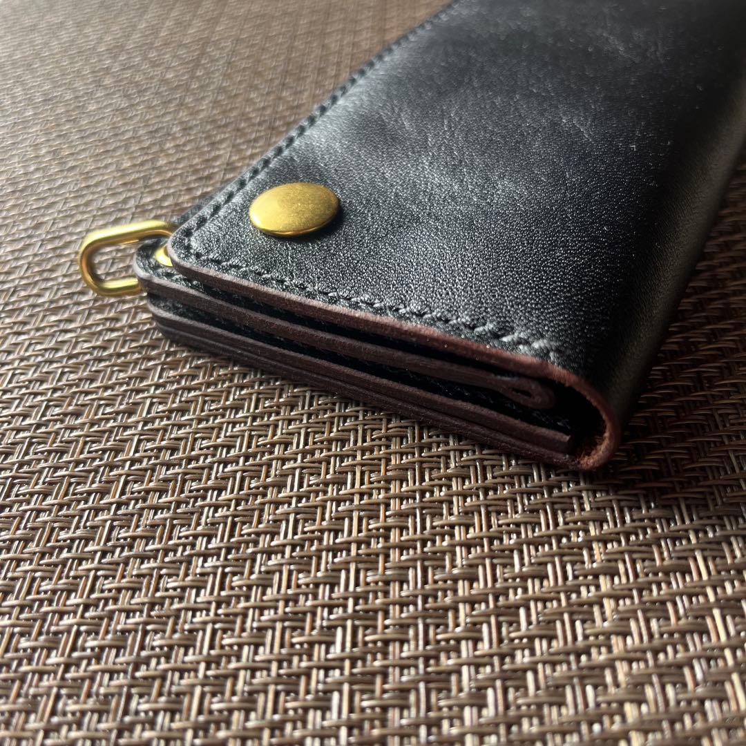 新喜皮革フルタンニン ホースハイドロングトラッカーウォレット茶芯 新喜皮革フルタンニン ホースハイドロングトラッカーウォレット茶芯