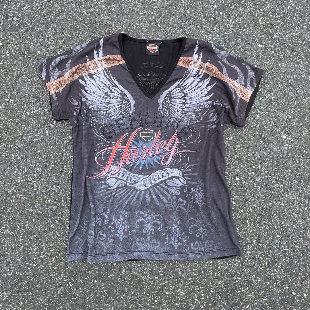 Harley-Davidson ラメT グランジ y2k