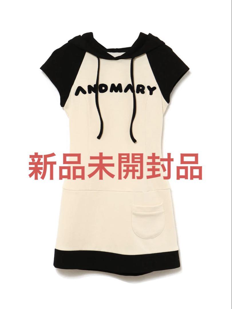 andmary Mary logo mini dress black