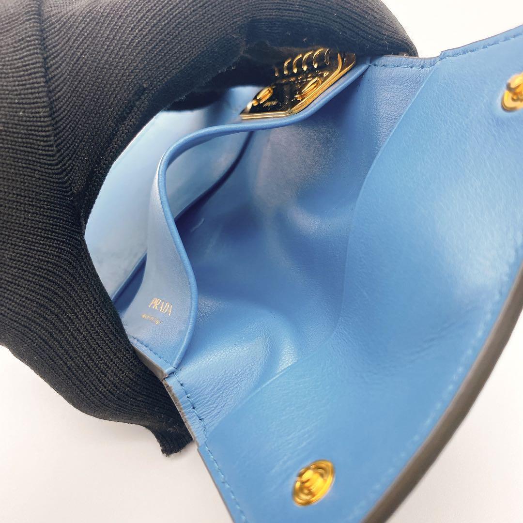 PRADA プラダ サフィアーノ レザー 6連 キーケース グレー 箱