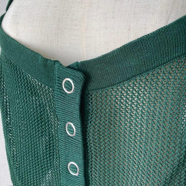 LARUTA 2way グリーン メッシュ ビスチェ ニット キャミソール