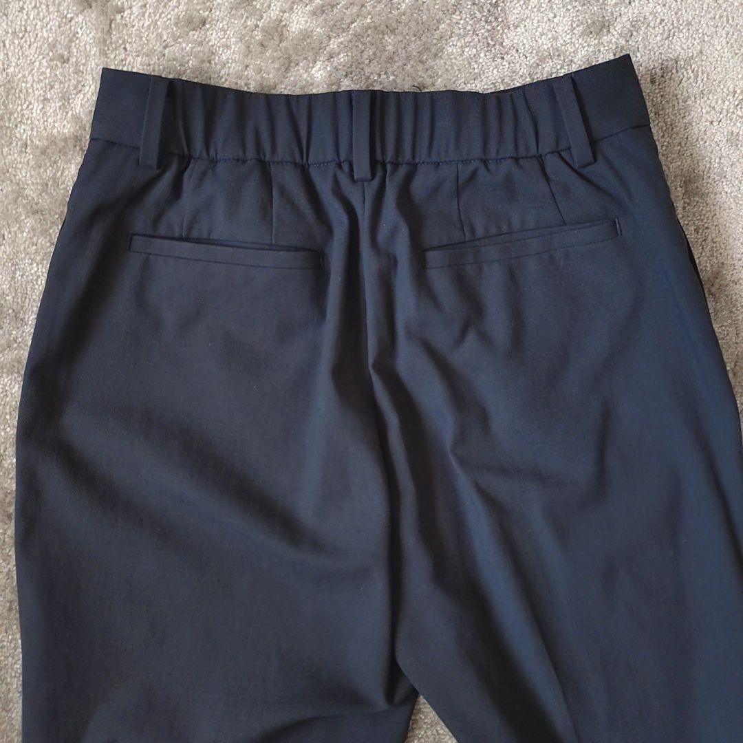 プラステ　リネンブレンドスティックパンツ　XS ネイビー
