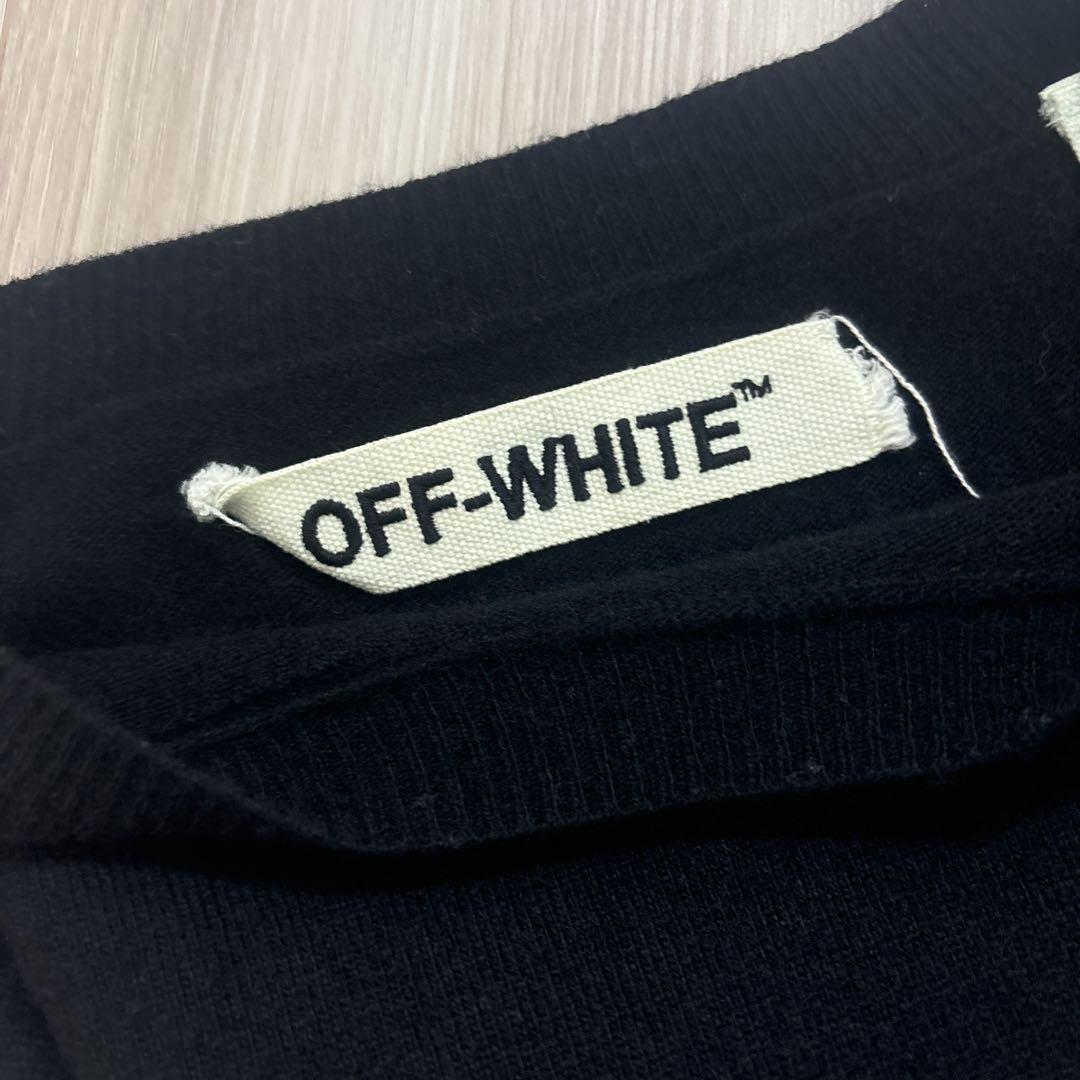 OFF-WHITE アート風ダメージセーター