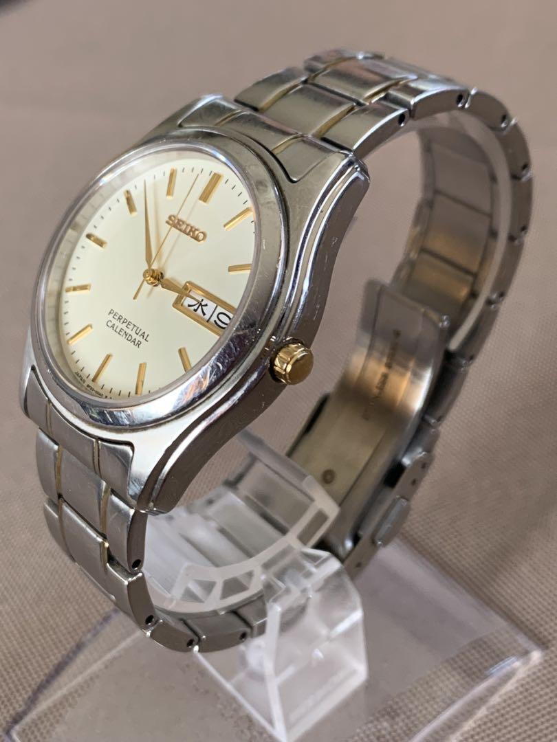 電池新品 セイコー 腕時計 パーペチュアルカレンダー クォーツ