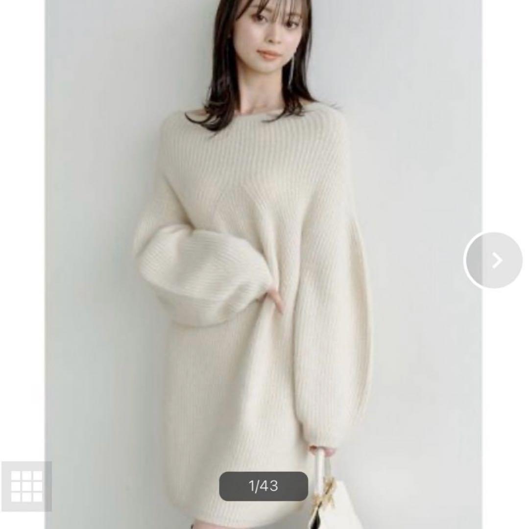 11 7削除します SNIDEL ラクーンミニニットワンピース SIZE Snidel