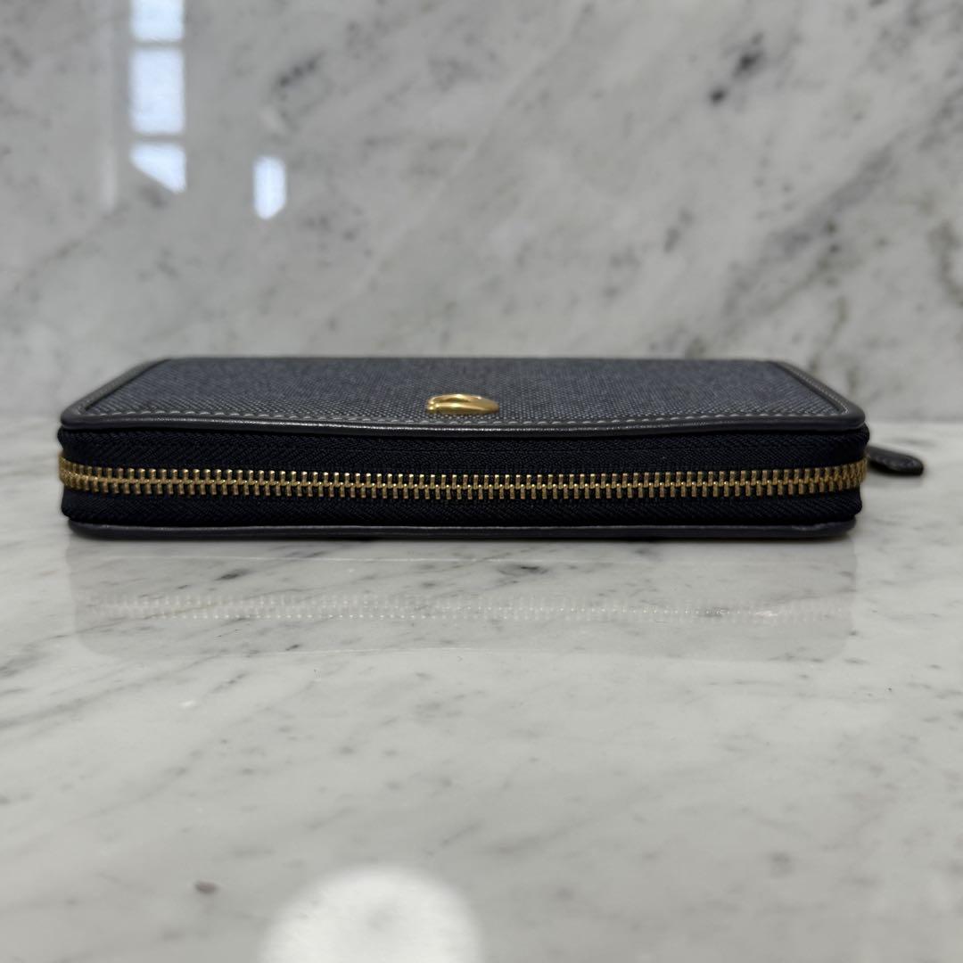 新品 未使用 COACH コーチ ラウンドファスナー 長財布 キャンバス デニム