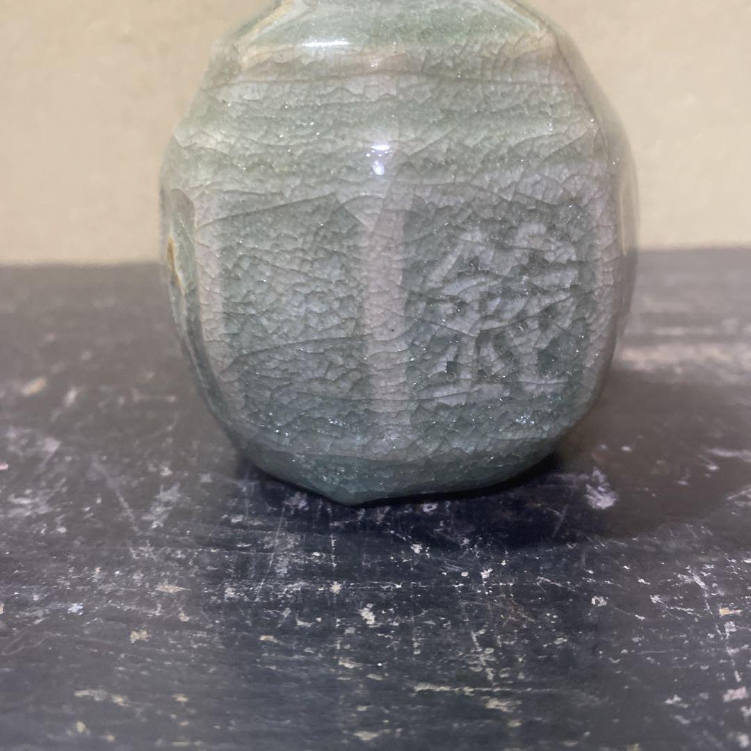 【30％OFF】 中国古玩青磁鈴形振り出し7cm7.5cm 工芸品