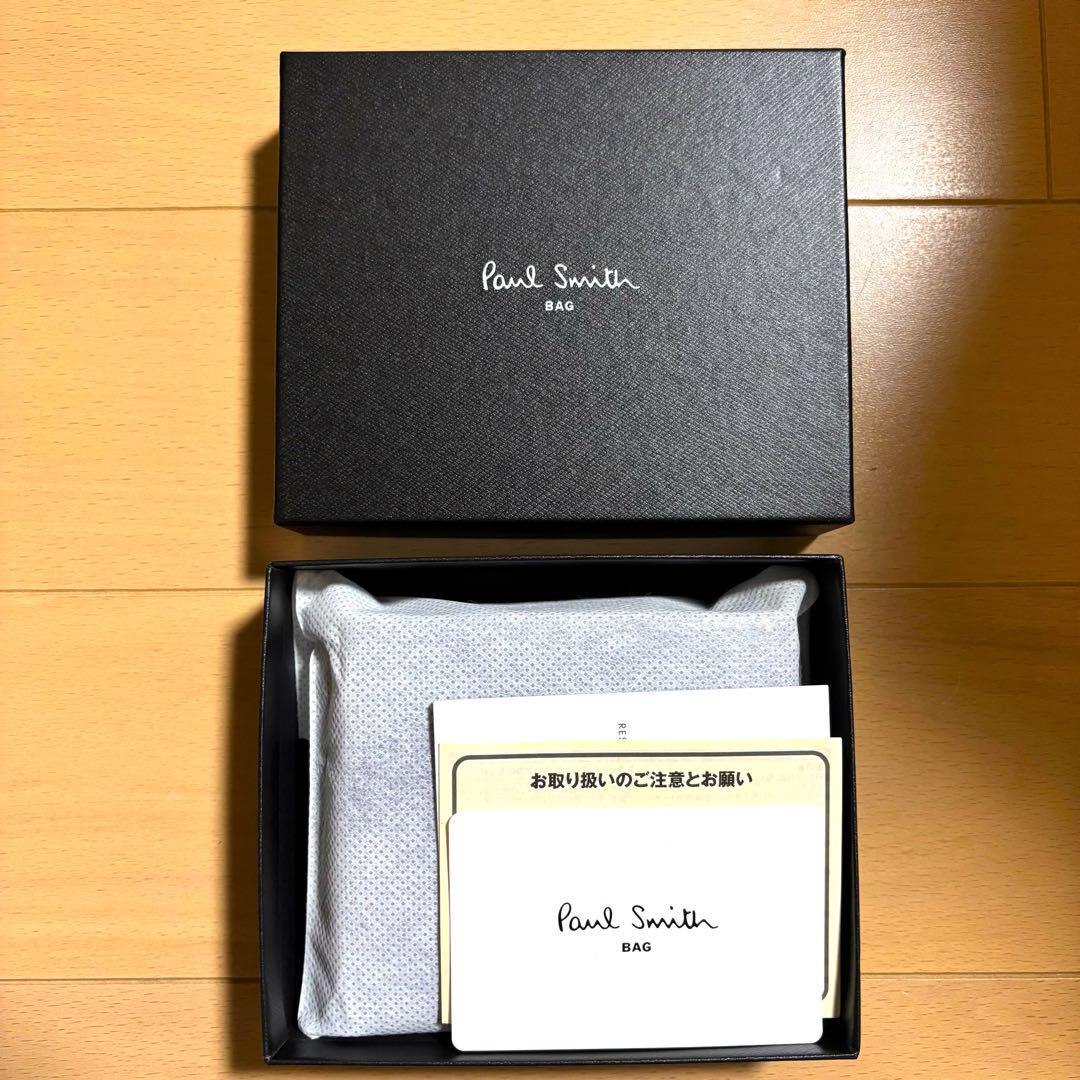 Paul Smith 現行品　ハイライトステッチ　二つ折り財布　　ブルー　極美品
