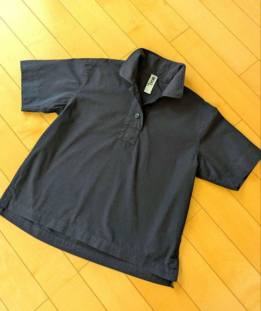 MARGARET HOWELL　MHL 半袖シャツ　ネイビー MARGARET HOWELL MHL 半袖シャツ ネイビー