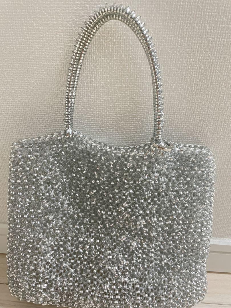 極美品　アンテプリマ　ワイヤーバッグ　ミディアム　ビジュー　リボン　シルバー pb24fcf0jc_m57_01.jpg