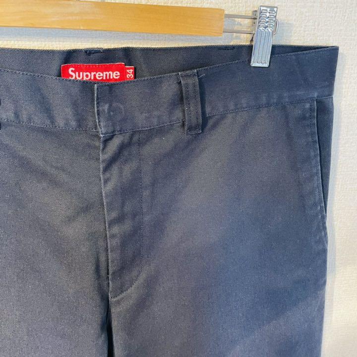 お得大特価 SUPREME 34 ネイビー 紺 s5rLy-m11382109533 シュプリーム ワークパンツ 100%新品安い