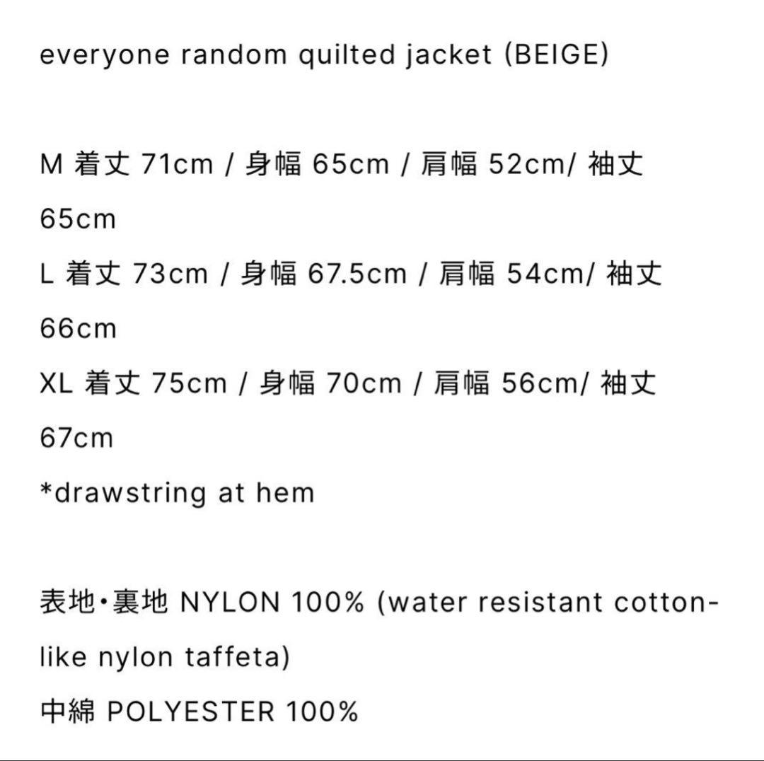 ジャケット・アウター everyone random quilted jacket (BEIGE)