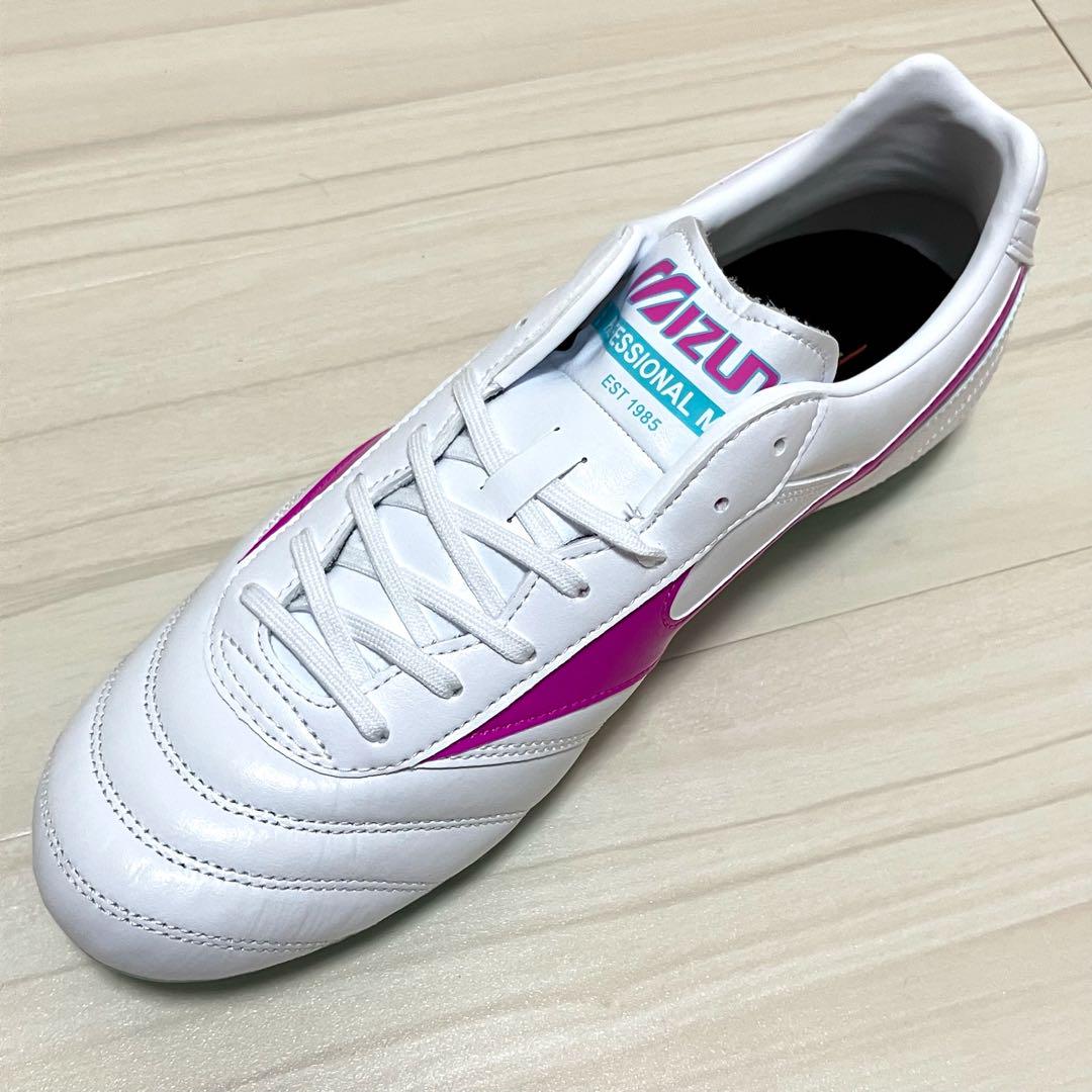 送料無料◆2025新品  日本未発売 MIZUNO 25.5 白ピンク水色 AG プロ モレリア2 ミズノ シューズ
