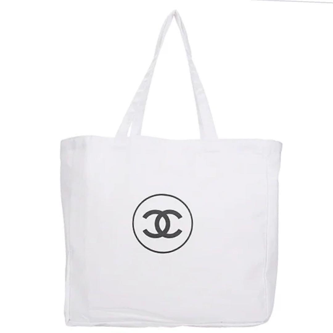 【新品】 CHANEL シャネル ノベルティ キャンパストートバッグ ホワイト