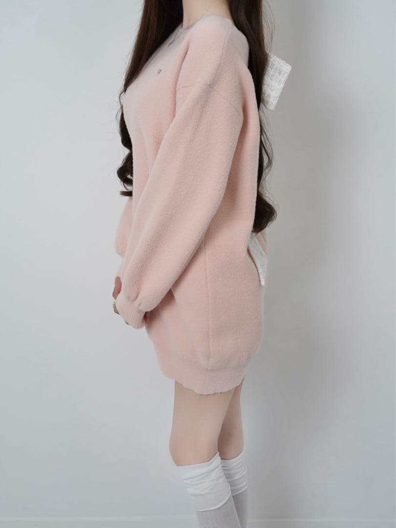 送料無料の商品多数！ lumignon Tweed ribbon pullover ルミニョン SIZE