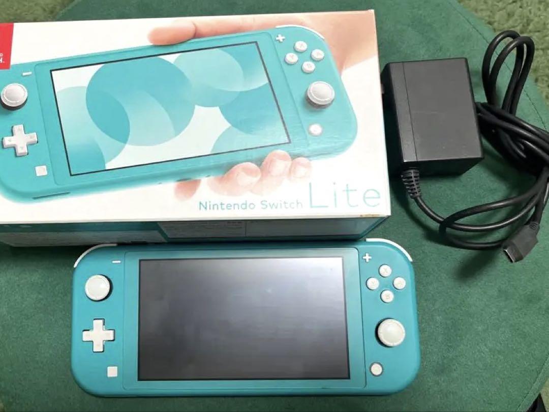 Nintendo Switch Lite ターコイズ一式・保護フィルム付き