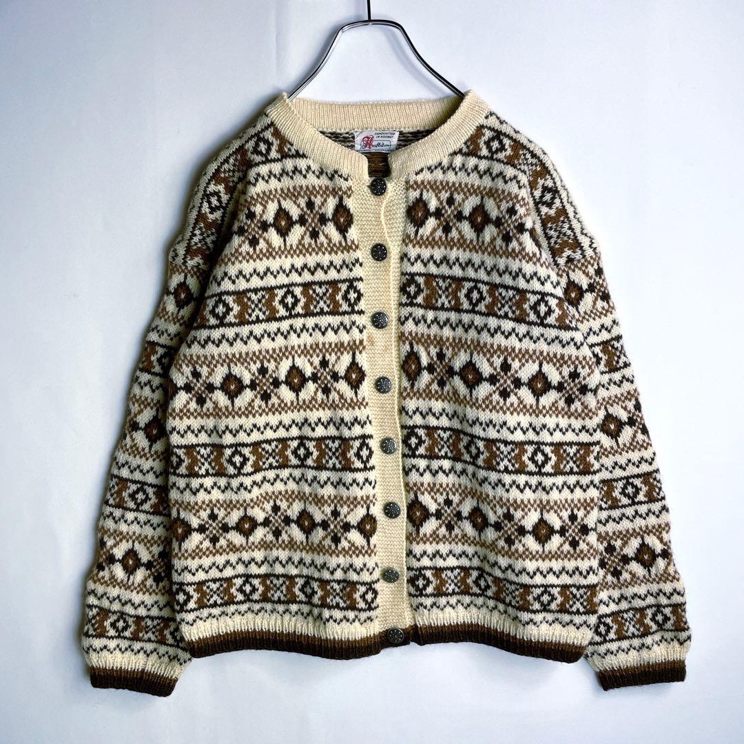 贈り物 vintage ノルウェー製 ウール メタルボタン ノルディック