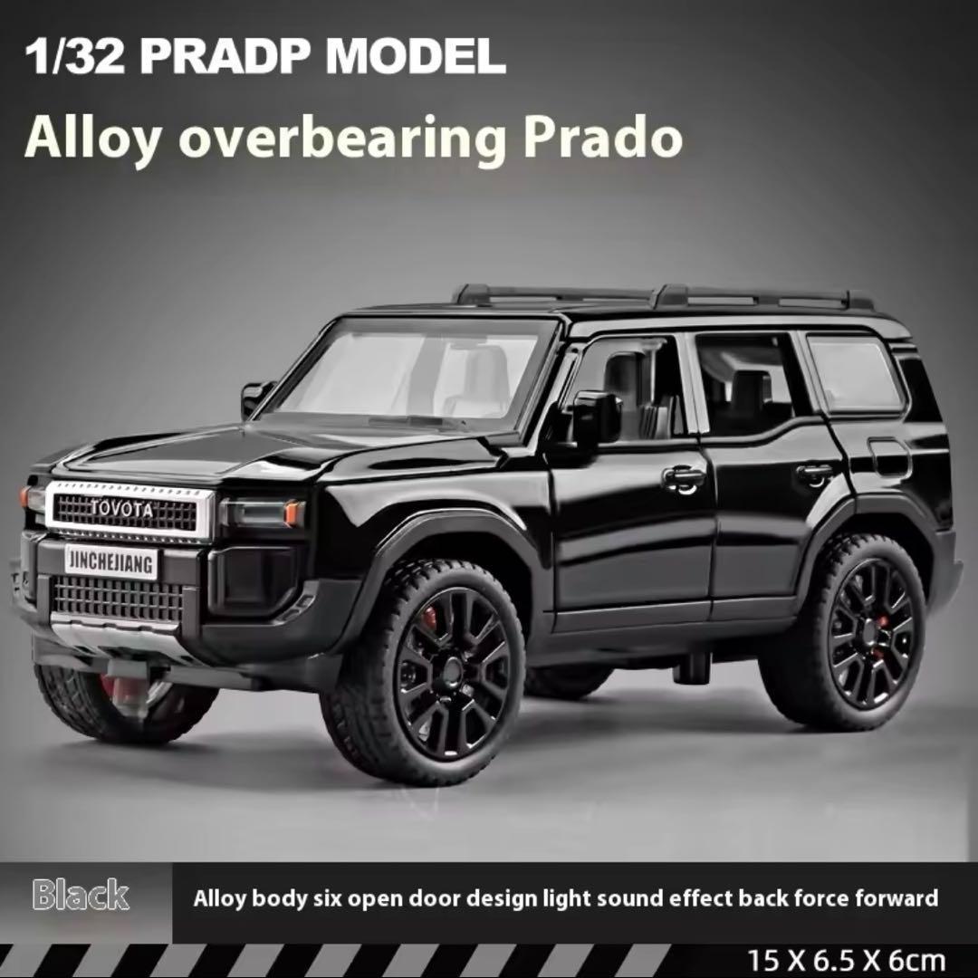 3台セット プラド SUV 合金 6 ドアオープン サウンド ライト