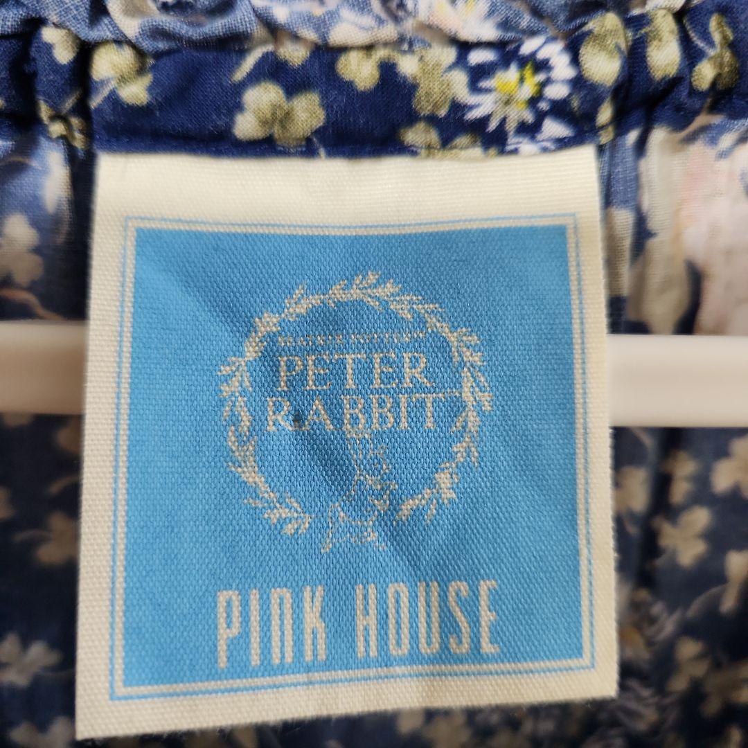 お*べ様 PINK HOUSE × ピーターラビット花柄ネイビー半袖ブラウス PINK HOUSE × ピーターラビット花柄ネイビー半袖ブラウス - メルカリ