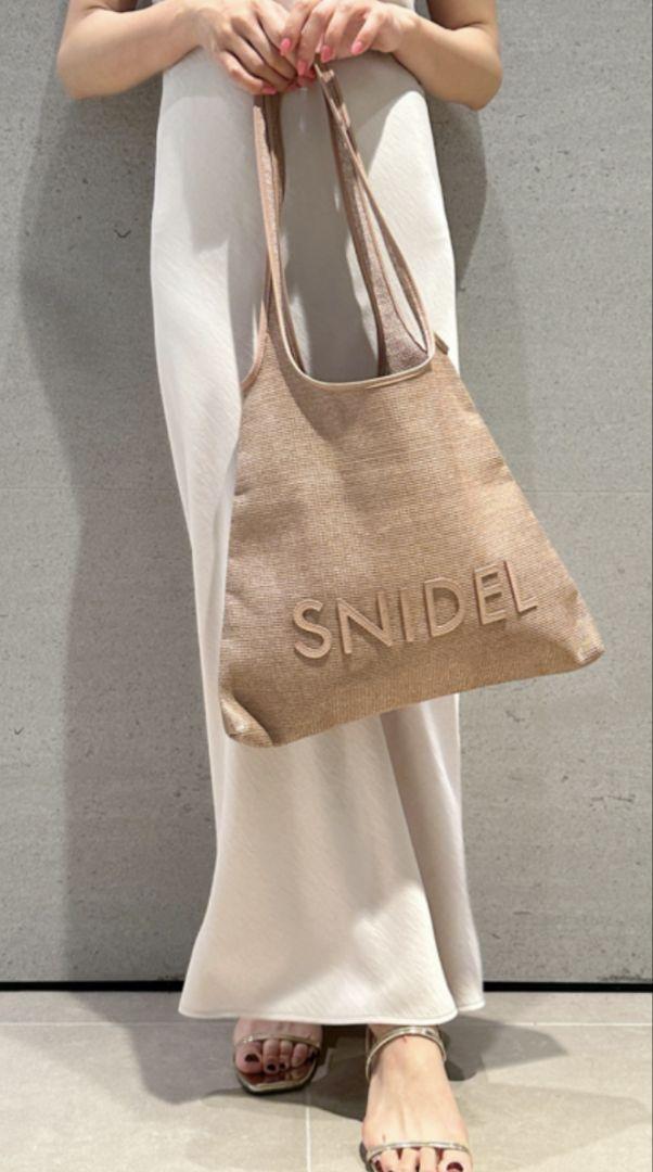 SNIDEL ジュートロゴトートバッグ 新品タグ付き