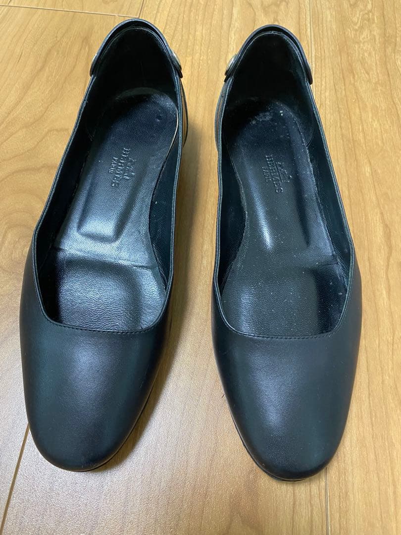 保障できる エルメスのバレエシューズ パンプス ローヒール hermes靴