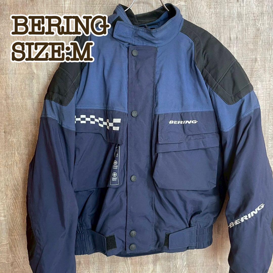 BERING ライディングジャケット レーシングジャケット ネイビー M