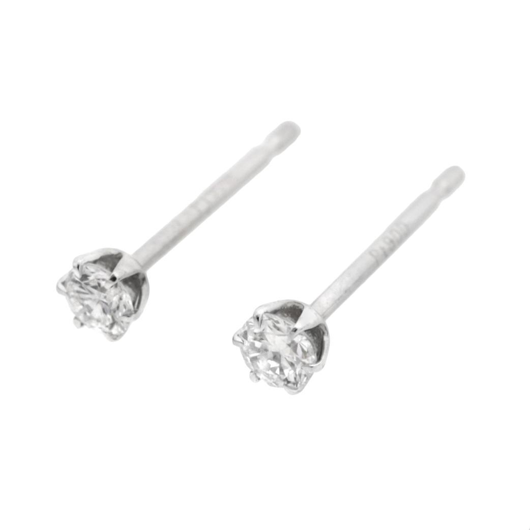 『0.10ct』ダイヤモンド1粒シンプルスタッドピアス Pt900