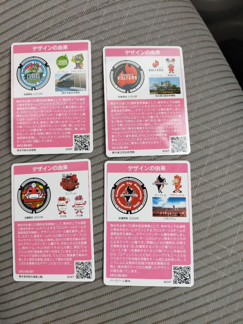 マンホールカード熊本県熊本市第24弾4枚
