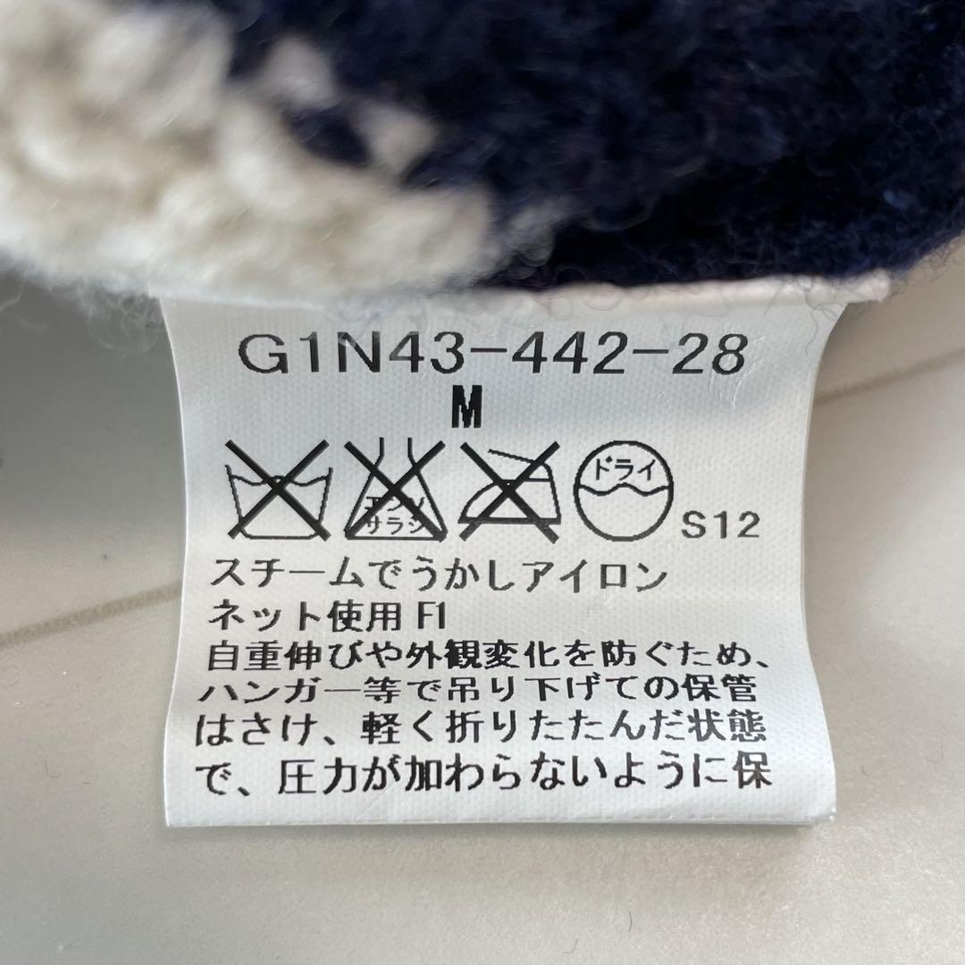 美品♪ MACKINTOSH LONDON タートルネックボーダーニット 紺 M