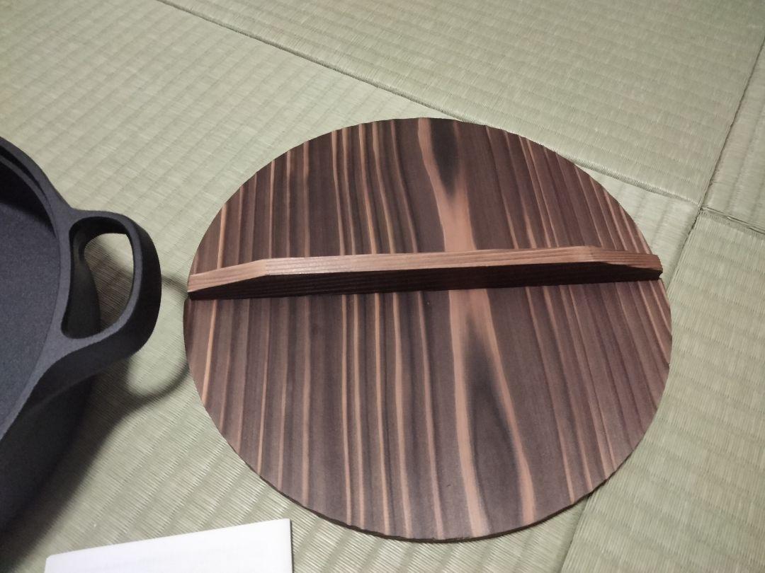 N★【未使用品】OIGEN 鋳鉄 すき焼ぎょうざ鍋 26cm 木製蓋付き
