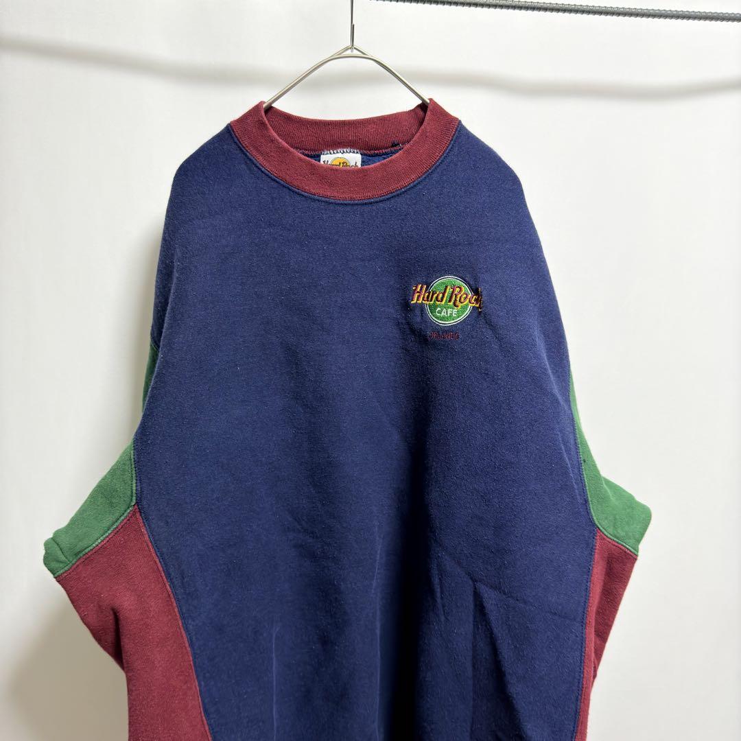 絶妙なデザイン HardRockcafe 希少 ハードロックカフェ XL 90's USA製 トップス