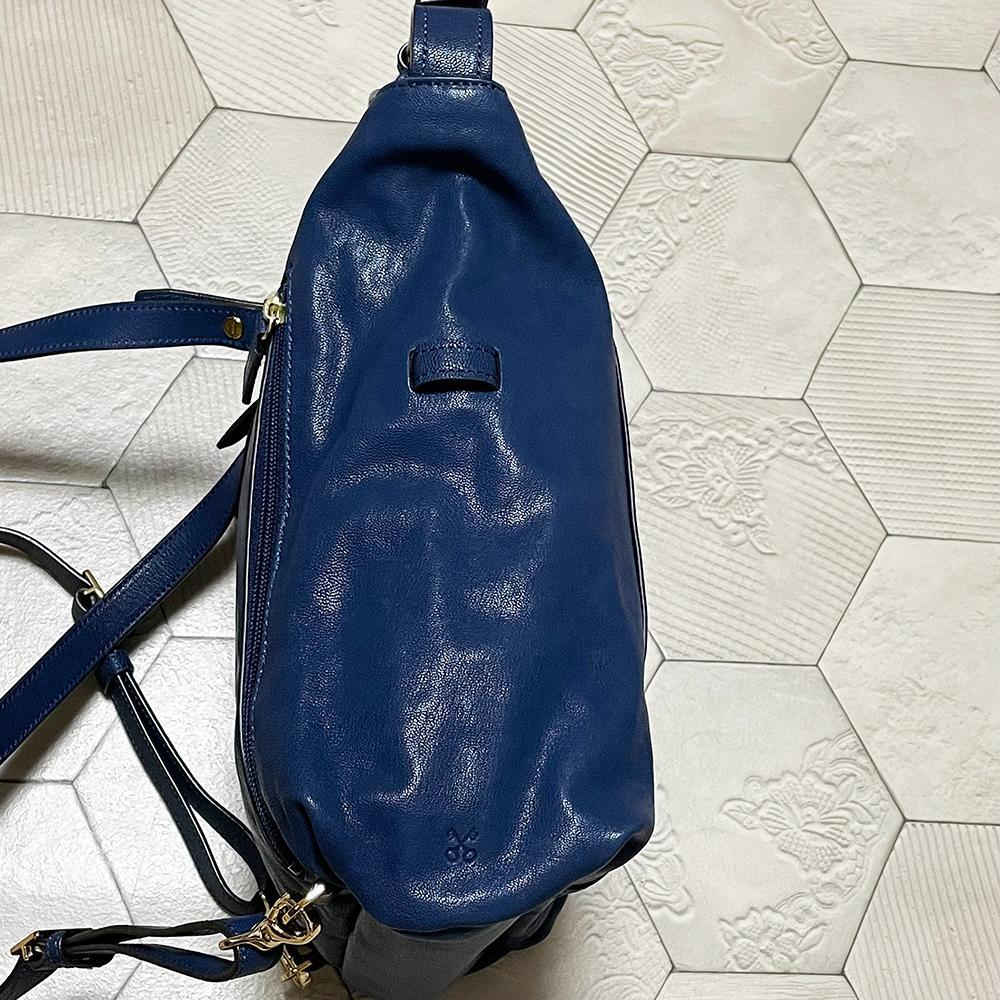 超美品♡サザビー やぎ革 2WAY リュック A4◎ ロイヤルブルー - バッグ