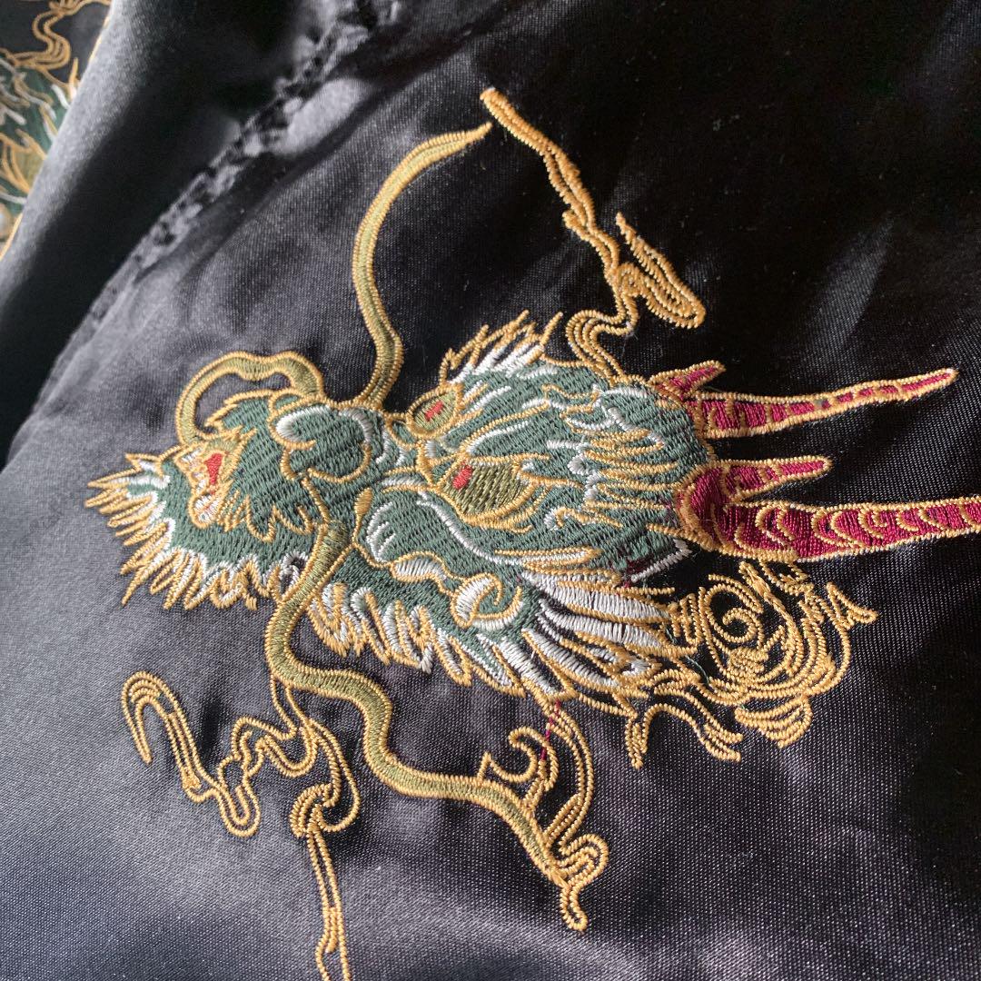 カッコイイ 超希少 ジャケット 和柄 ブラック 大人気 TrD1x-m11421648174 スカジャン 龍 刺繍 古着男子 ☄カテゴリー