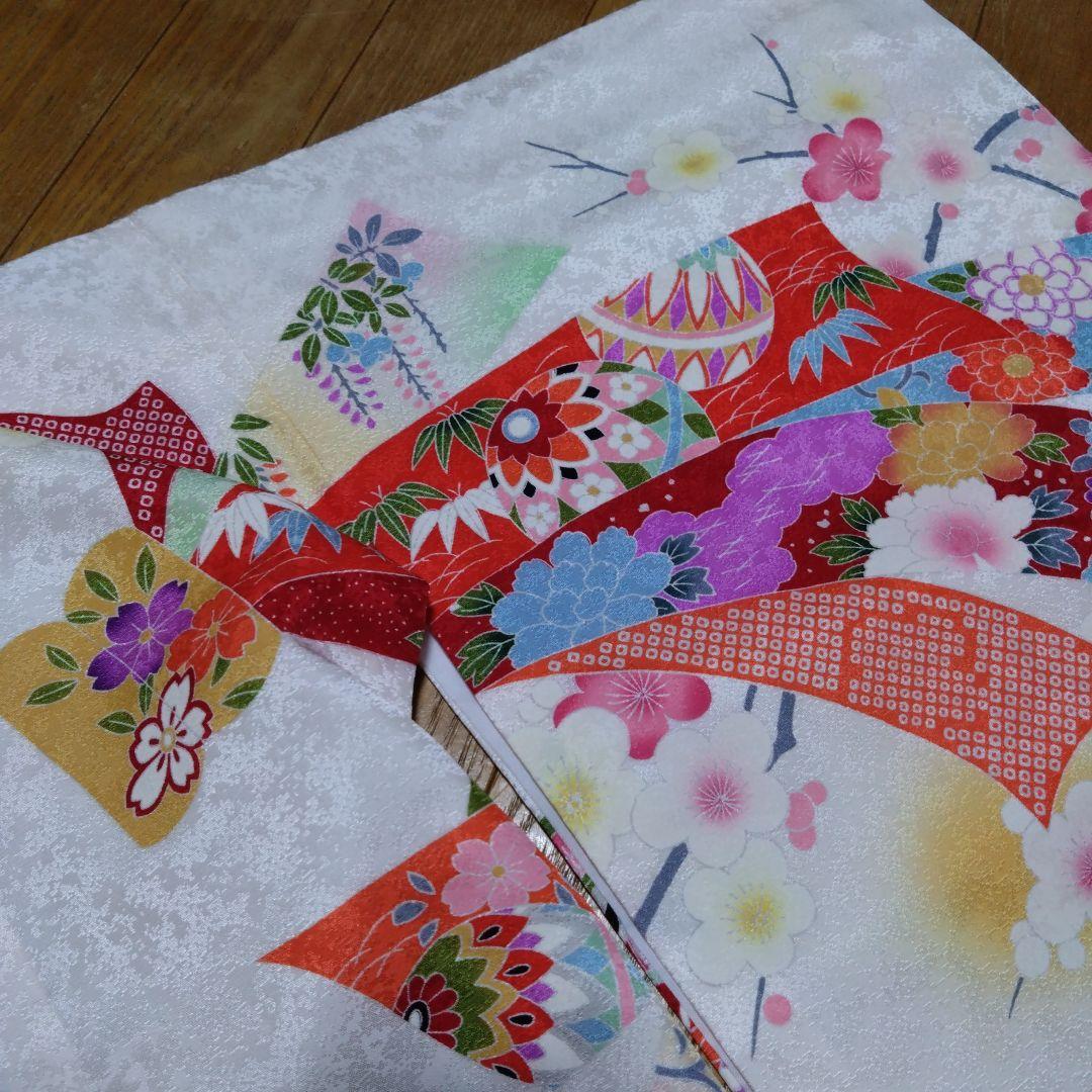 美しい☆七五三☆白ピンクグラデーション着物