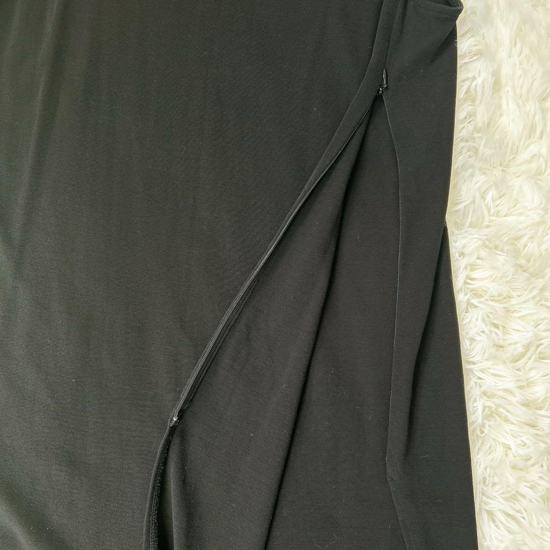 【美品】6 ROKU ZIP DRESS ブラック ノースリーブ ワンピース